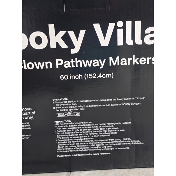Spooky‎ Village Clown Pathway Markers Lights, Noises, Sound Activated NIB VIDEO - Picture 8 of 11